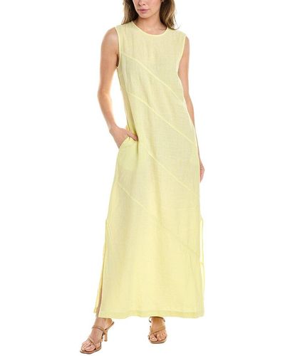 Peserico Linen Maxi Dress - Yellow