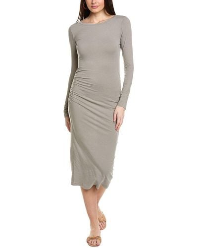 James Perse Column Midi Dress - Grey