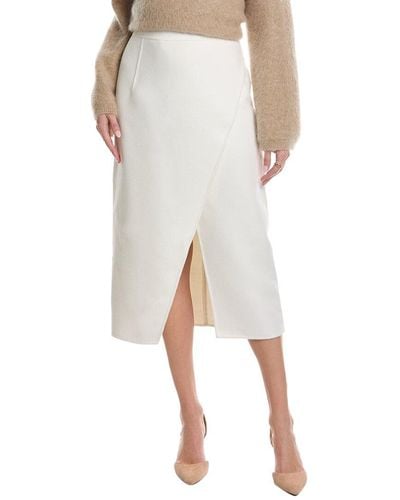 Michael Kors Scissor Wool, Angora, & Cashmere-blend Skirt - Natural