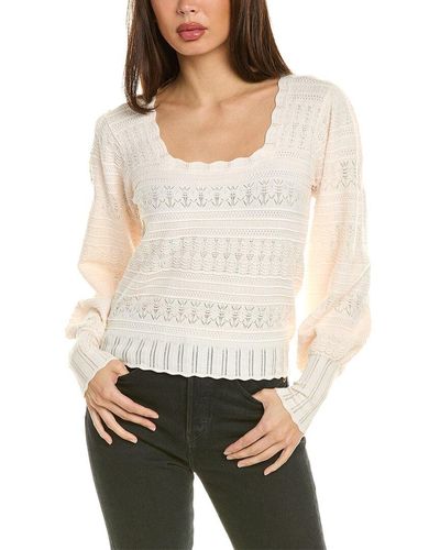 Saltwater Luxe Pointelle Sweater - White