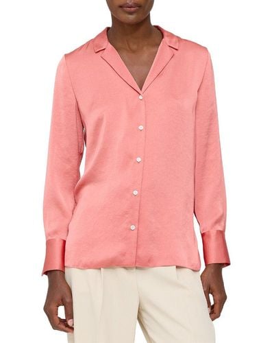 Theory Lapel Blouse - Pink
