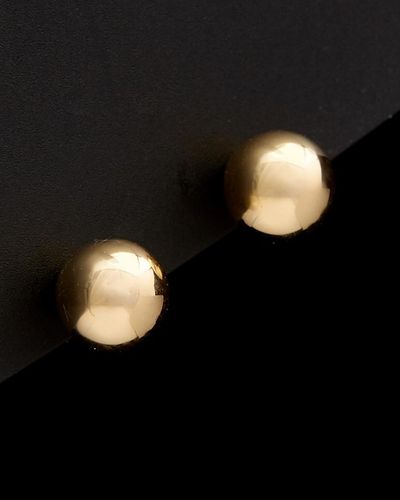 Italian Gold 14k Ball Earrings - Black