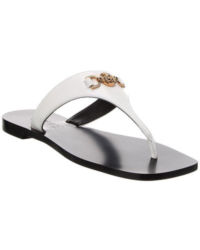 Versace Leather Sandal - White