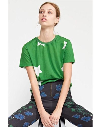 Cynthia Rowley Stars Printed T-shirt - Green