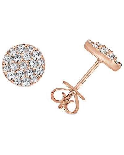 Sabrina Designs 14k Rose Gold 0.72 Ct. Tw. Diamond Earrings - White