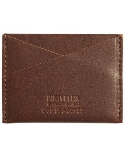 Shinola Utility Usa Heritage Leather Card Case - Brown