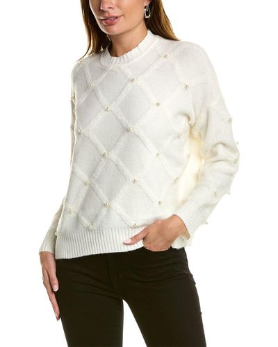 Nanette Lepore Pearl Sweater - White