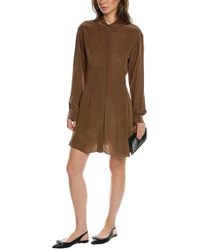Theory Sculpt Flare Top - Brown