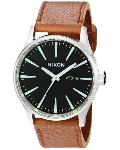 Nixon Leather Watch - Black