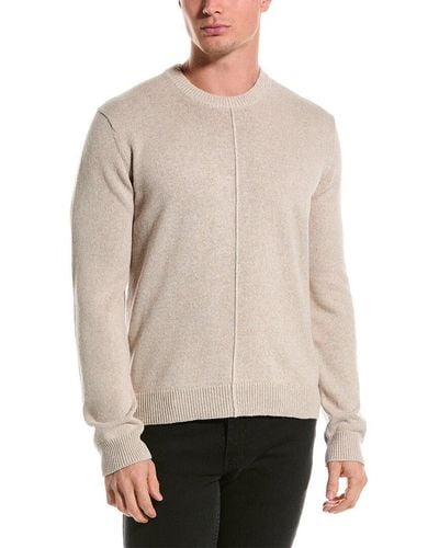 ATM Yarn Seamed Linen-blend Crewneck Sweater - Natural