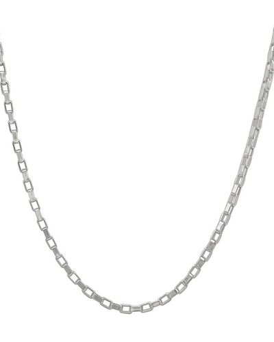 Adornia Stainless Steel Cable Chain Necklace - Metallic