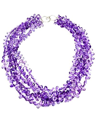 Arthur Marder Fine Jewelry Silver Amethyst Necklace - Purple