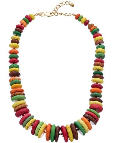 Kenneth Jay Lane 18k Plated Rainbow Necklace - Multicolor