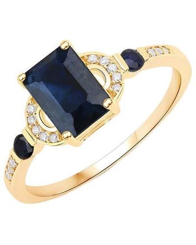 Diana M. Jewels Fine Jewelry 14k 1.64 Ct. Tw. Diamond & Sapphire Ring - Blue