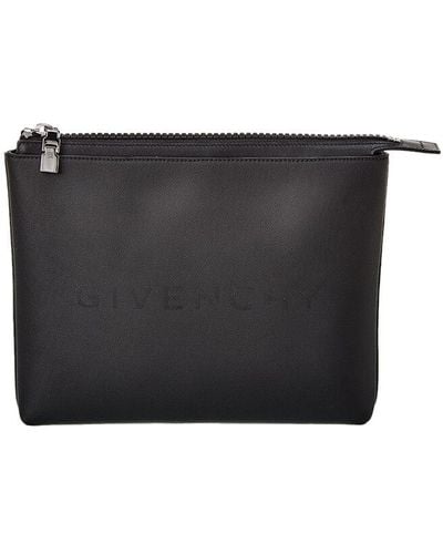 Givenchy Coated Canvas Travel Pouch - Black