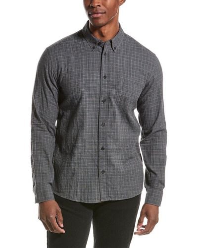 Billy Reid Tuscumbia Standard Fit Woven Shirt - Grey