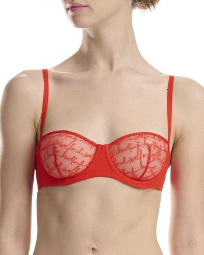 Wolford Unlined Balconette Bra - Red