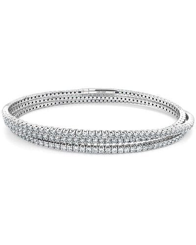 Sabrina Designs 14k 5.11 Ct. Tw. Diamond Flexible Bangle Bracelet - White