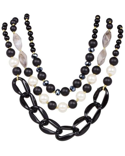 Saachi Onyx 17mm Betty Necklace - Multicolor