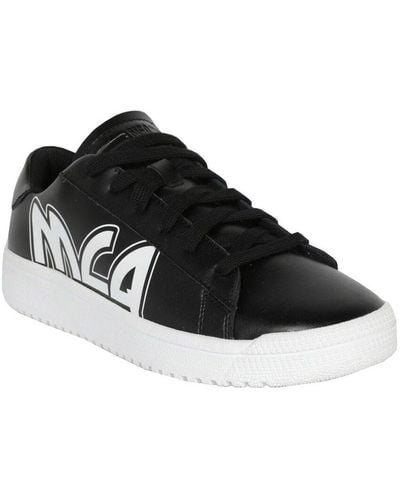 McQ Logo Leather Sneaker - Black