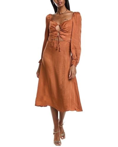 FARM Rio Cutout Maxi Dress - Brown