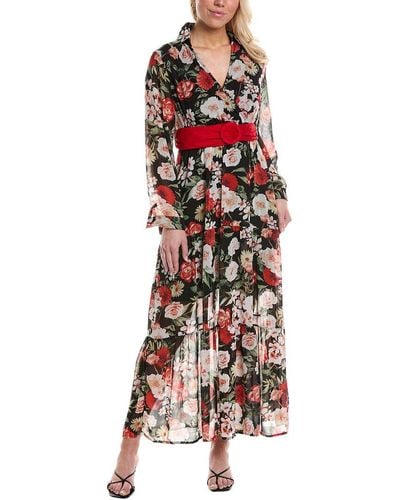ANNA KAY Belted Maxi Dress - Red