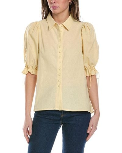 To My Lovers Puff Sleeve Blouse - Natural