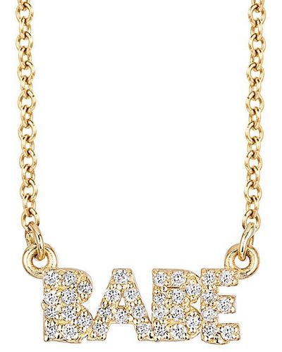 Ariana Rabbani 14k 0.17 Ct. Tw. Diamond Babe Necklace - Metallic