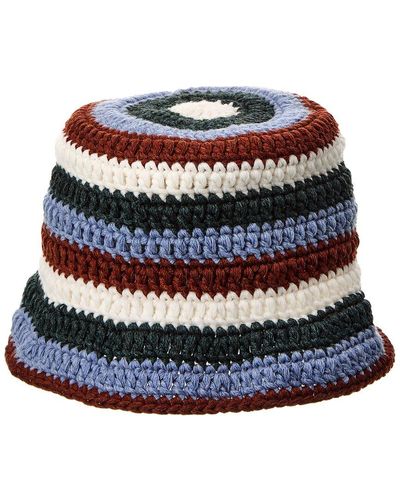 Khaite Kam Striped Cashmere Bucket Hat - Multicolor