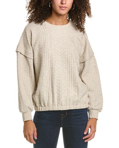 BCBGMAXAZRIA Jacquard Sweater - Natural