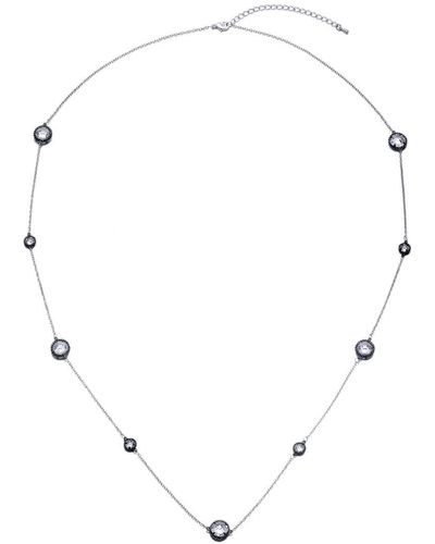 Genevive Jewelry Silver Cz 40in Necklace - Natural