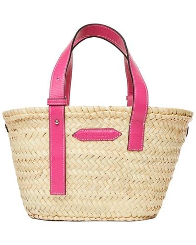 Poolside The Essaouira Small Straw Tote - Pink