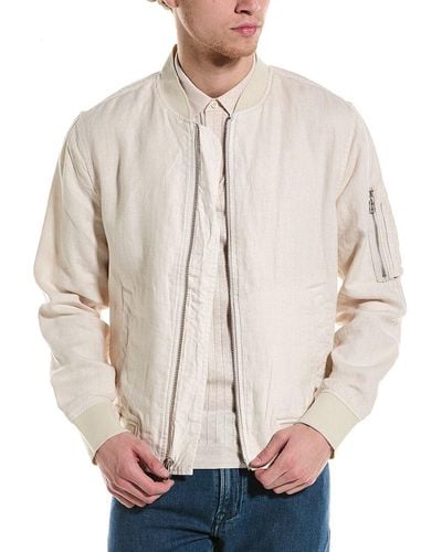 Joe's Jeans Ray Linen Bomber Jacket - Natural