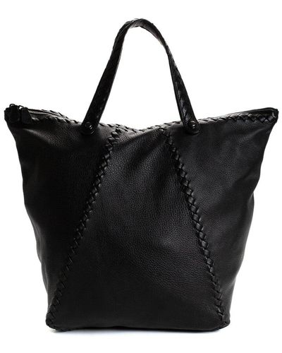 Bottega Veneta Intrecciato Leather Ottone Shoulder Bag (Authentic Pre-Owned) - Black