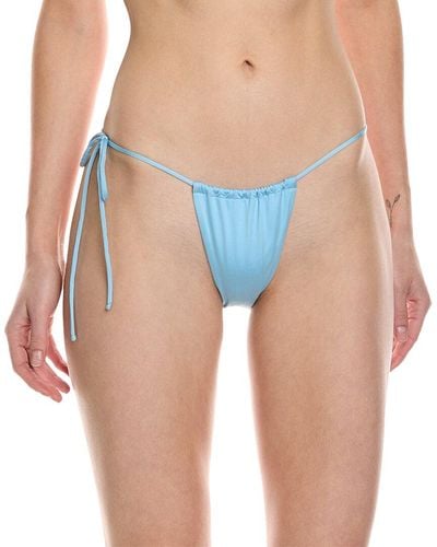 Monica Hansen Money Maker Side Tie String Bikini Bottom - Blue