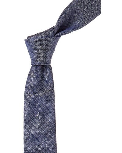 Givenchy Blue All Over 4g Jacquard Silk Tie