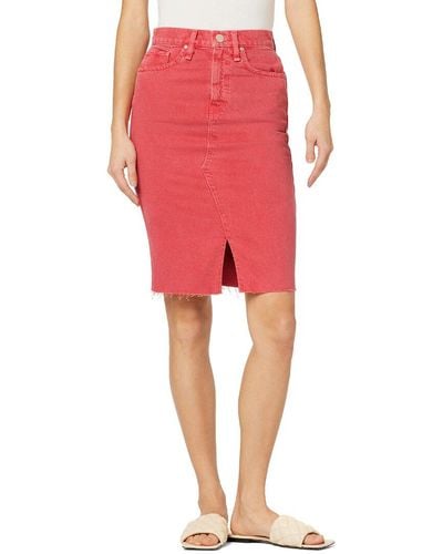 Hudson Jeans Reconstructed Dist Party Punch Skirt - Red