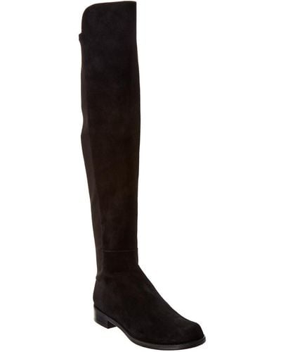 Stuart Weitzman 5050 Over-the-knee Stretch-suede Boots - Black