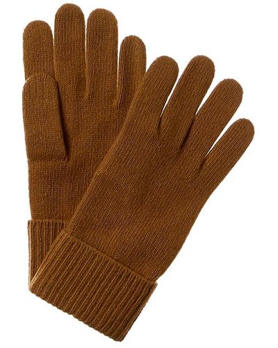 Portolano Cashmere Knit Gloves - Brown