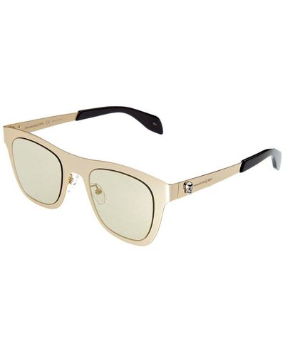 Alexander McQueen Unisex Am0280s 50mm Sunglasses - Metallic