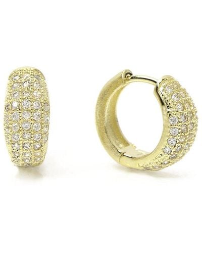 Rivka Friedman 14k Plated Cz Earrings - Metallic