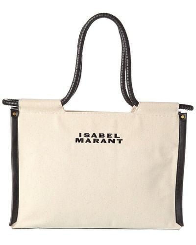 Isabel Marant Toledo Canvas & Leather Tote - Natural