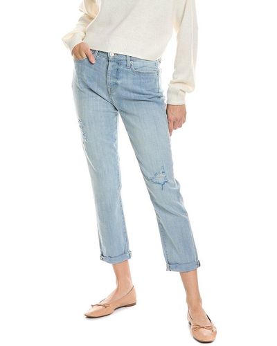 7 For All Mankind Josefina Coco Preive Feminine Boyfriend Jean - Blue