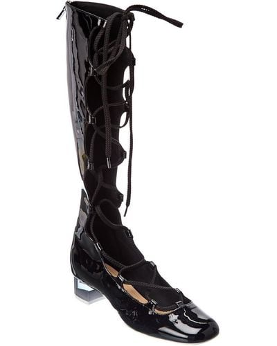 Dior Arty Patent Boot - Black