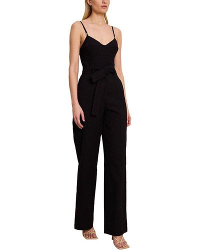 A.L.C. Mila Linen-blend Jumpsuit - Black