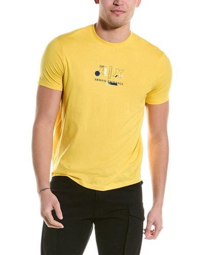 Armani Exchange Graphic Regular Fit T-shirt - Yellow