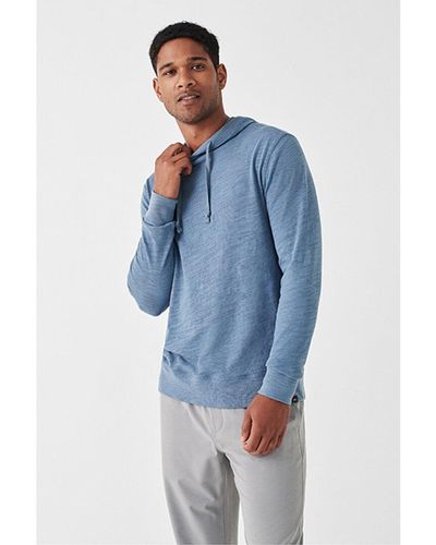 Faherty Sunwashed Slub Hoodie - Blue