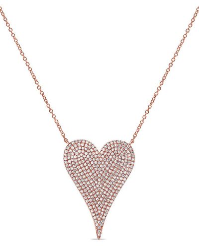 Sabrina Designs 14k Rose Gold 0.79 Ct. Tw. Diamond Heart Pendant - Pink