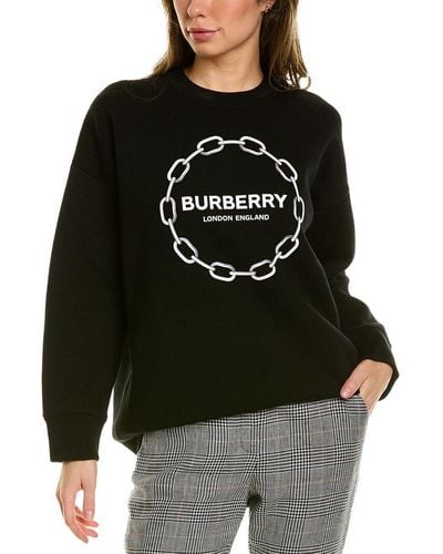 Burberry Logo Wool-blend Sweatshirt - Black