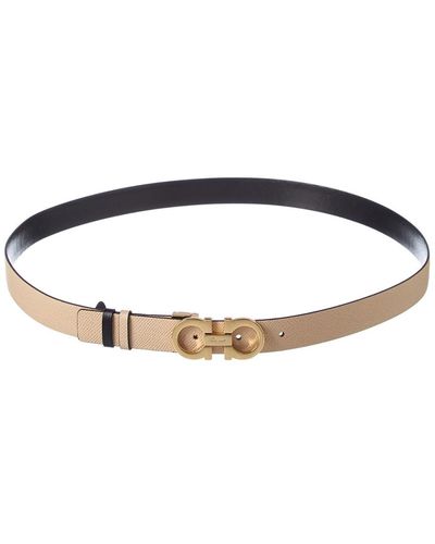 Salvatore Ferragamo Men's Double Adjustable Reversible Belt, Nero/Lipstick,  Red